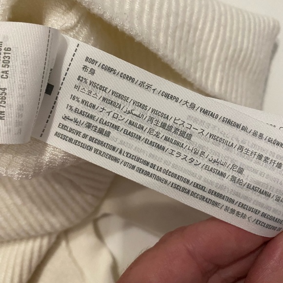 Abercrombie & Fitch White Ribbed Sweater Tank Top XS - Picture 5 of 7